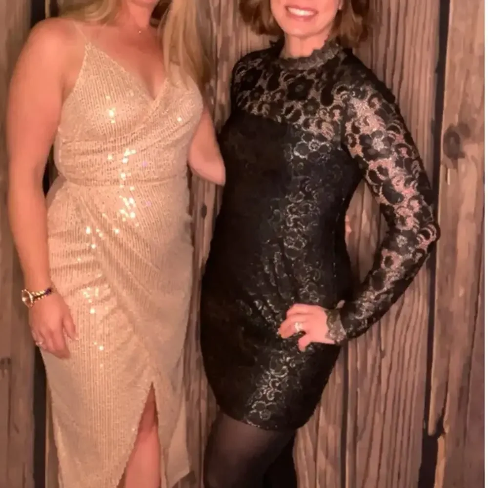 Rachel Zoe Black Lace Mini Dress Size 2 Designer Cocktail Metallic Sheath $465 - Picture 11 of 13